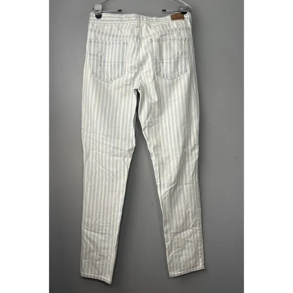 American Eagle Outfitters Tomgirl Jeans Size 6 X Long Blue White Striped Denim - Image 5