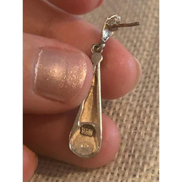 A280 1 1/4 inch earrings 925 sterling silver - Image 7