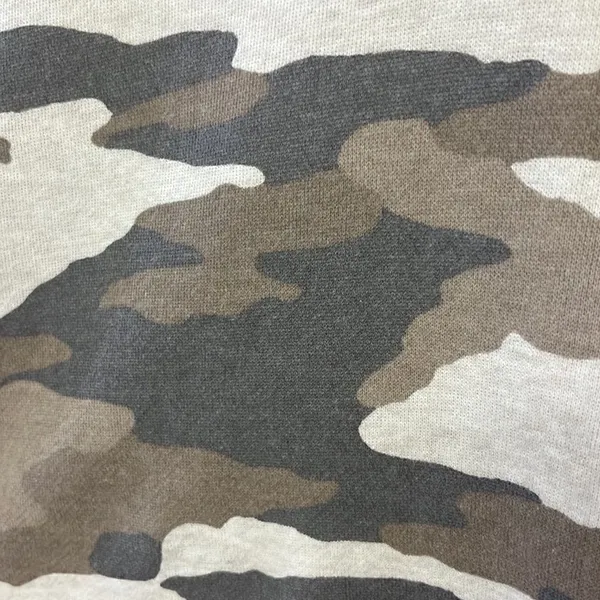 Aerie Tan Camo Crew Neck Mixed Textured Sweatshirt w/ Large Slide Slits- XS - Image 9