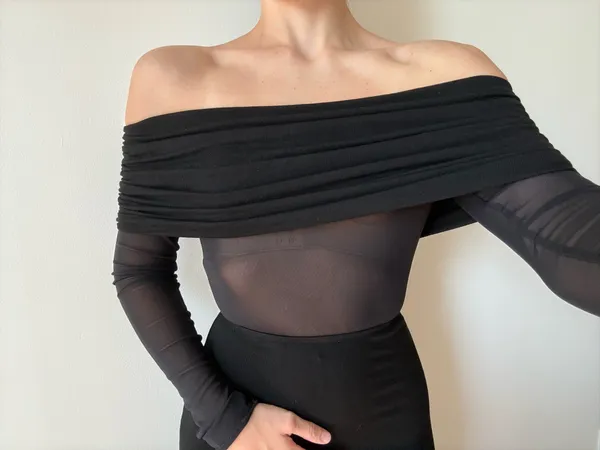 Commence Black Off the Shoulder Long Sleeve Maxi Dress - Image 5