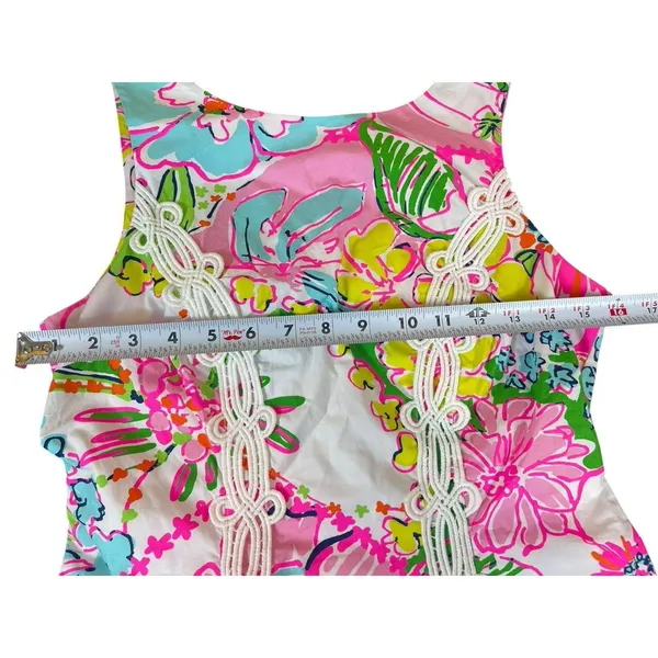 Lilly Pulitzer X Target Nosey Posie 4 Dress Bright Floral Pink Green Shift - Image 11