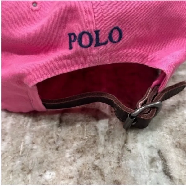 Ralph Lauren Vibrant Pink Cap with Navy Logo - Image 3