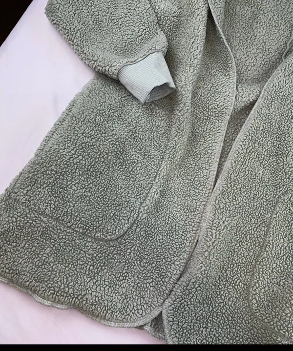 Fuzzy sweater cardigan Green - Image 4
