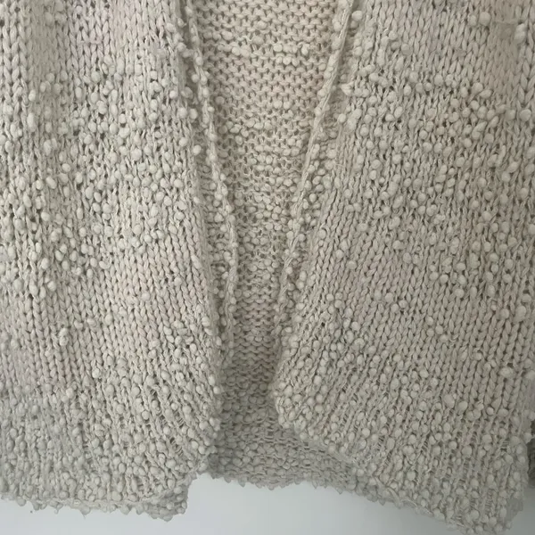 Billabong Designers Closet Womens Small Cozy Cardigan Nobby Cream Sweater - Image 5