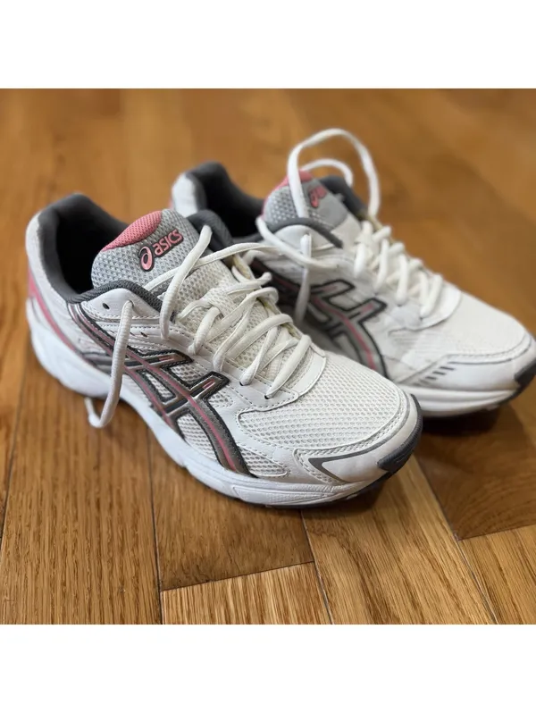 Size 9.5 Wimen ASICS Gel Running Shoes White Gray Pink Women’s EU 41.5 Sneakers - Image 4