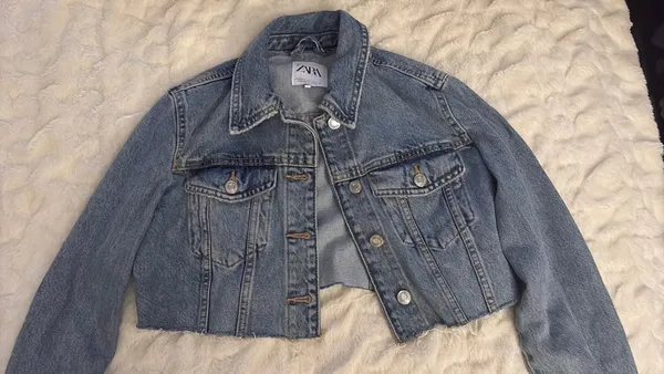 ZARA Cropped Jean Jacket - Image 2