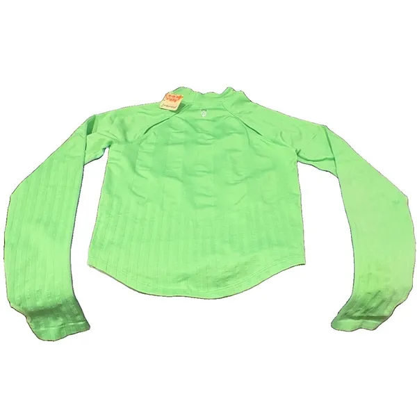 FP Movement $68 NWT Free People Pullover Top Long Sleeve Crew M/L Green Stretch - Image 2