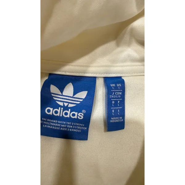 Adidas Originals Real Madrid Track Jacket White Black Full Zip Large 4738 - Image 6
