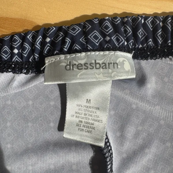 Dressbarn Paisley Border Print Wide Leg Stretch Pants Size Medium Boho Festival - Image 6