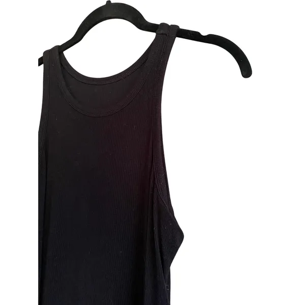 Amazon Sleeveless Ribbed Black Mini Dress Size Medium - Image 3