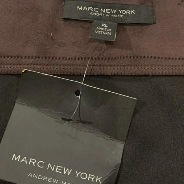 Marc New‎ York Skirt Womens XL Espresso Faux Suede A-Line Midi M5MSE217 Academia - Image 2