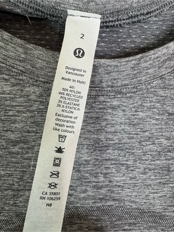 Lululemon Swiftly Tech Long Sleeve 2.0 Race with Thumb Cuffs Gray Size 4 - Image 8