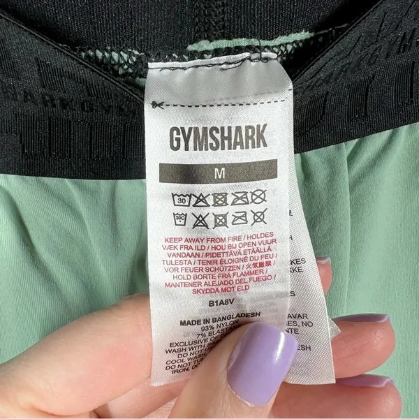 Gymshark Green Black Logo Graphic High‎ Rise Leggings - Image 3