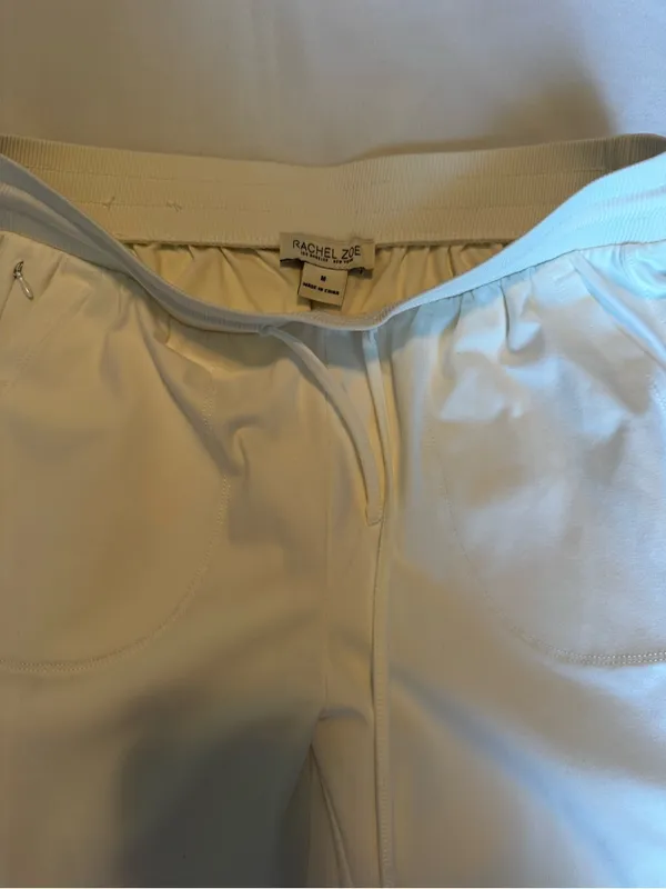Ladies White Athletic Sweatpants - Classic Comfort - Image 4