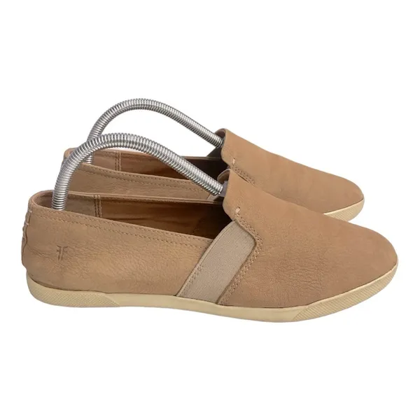 Frye Womens Size 8 M Lisa Slip On Leather Sneakers Tan Casual Flats - Image 4