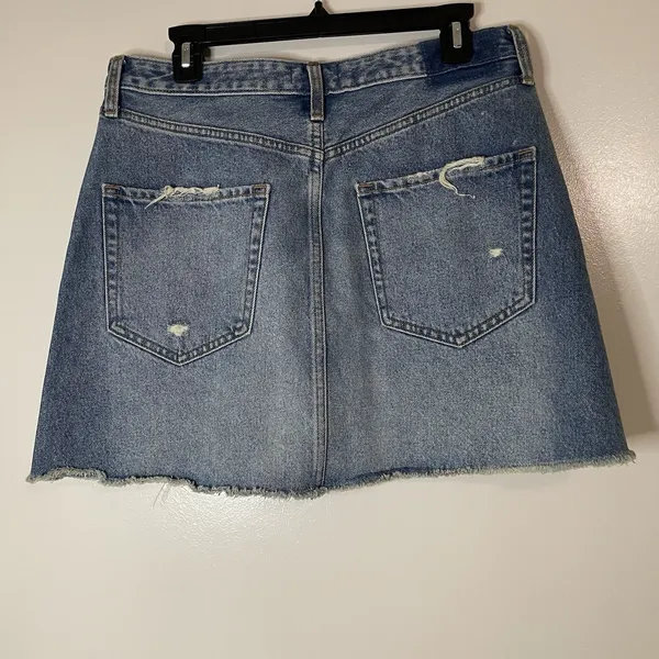 Abercrombie & Fitch natural rise denim skirt medium wash size US 12 - Image 3