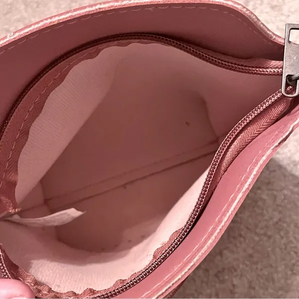 Mini Pink Leather Studded Crossbody Zipper Bag * WITHOUT STRAP * - Image 7