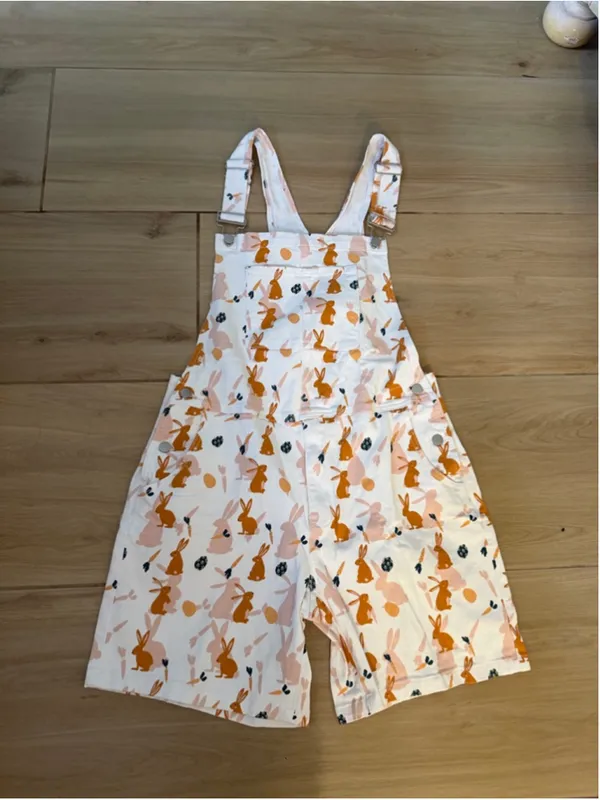 NEW Bunny Cute Festival Bib Overalls Adjustable Coveralls XL - Image 4
