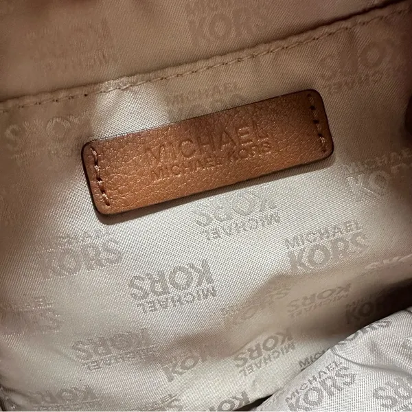 Michael Kors Leather Double Handle Zip Top Purse - Image 6
