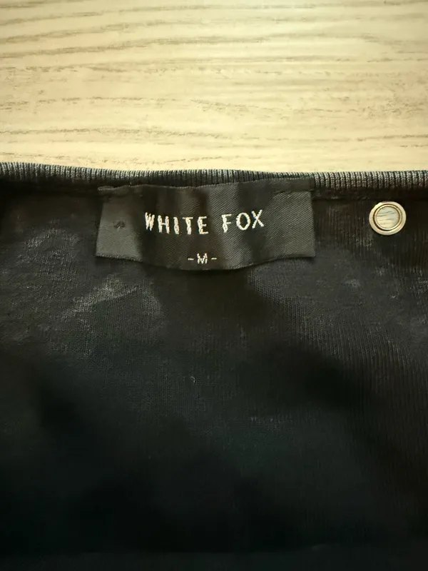 White Fox Lost Souls Halter Top Washed Black - Image 5