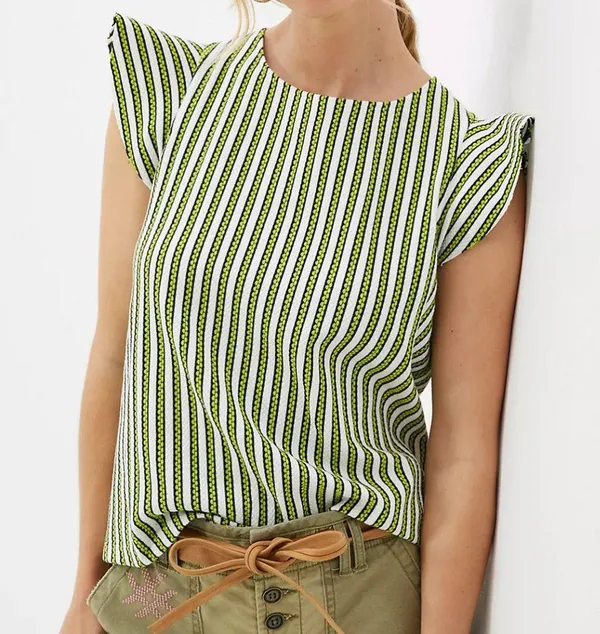Anthropologie Eva Franco Ruffled Jacquard Top - Image 5
