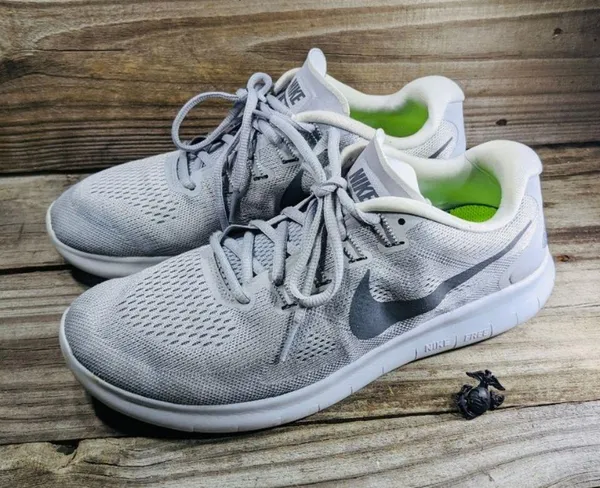 Nike Womens Free Rn 2017 880840-010 Gray Running Shoes Sneakers Size 9.5 - Image 2