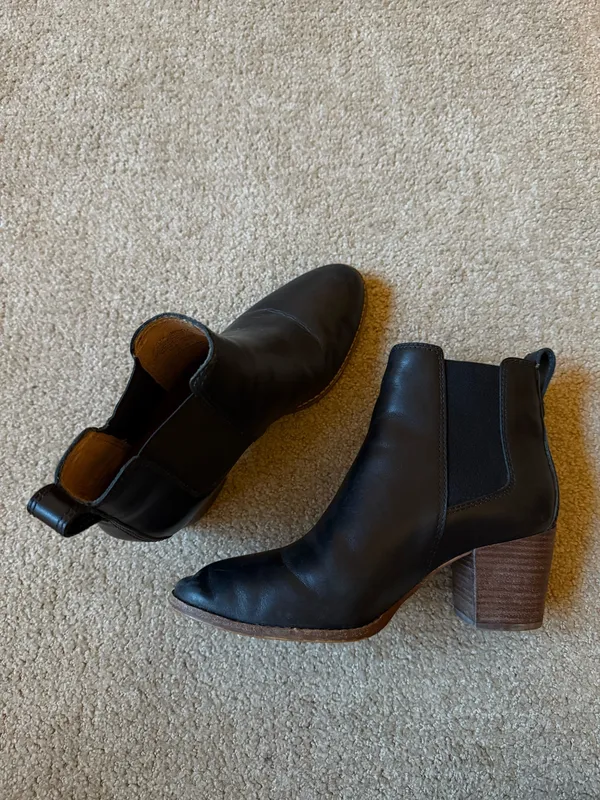 Madewell Regan Ankle Black Leather Booties - Image 2
