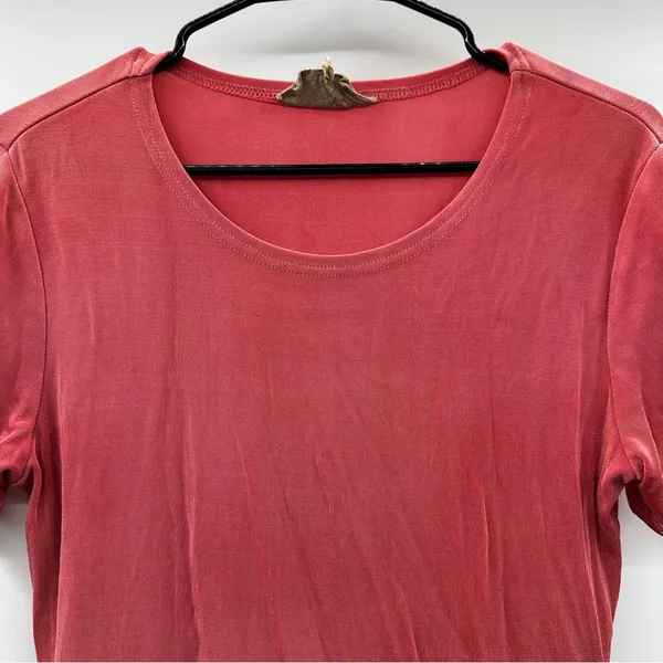 Double D Ranch Coral Pink Short Sleeve Basic Tee Shirt Size XS‎ - Image 2