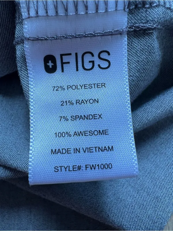 Figs Catarina Graphite Heather Gray Scrub Top Shirt Size XS - Image 11