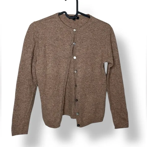 Ken-G Wool Blend Cardigan Size XS (tagged M) Y2K Tan Brown - Image 2