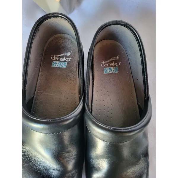 Dansko Professional Clogs Black Leather Size 38 Slip On Shoe Work US 8 .5 - Image 5
