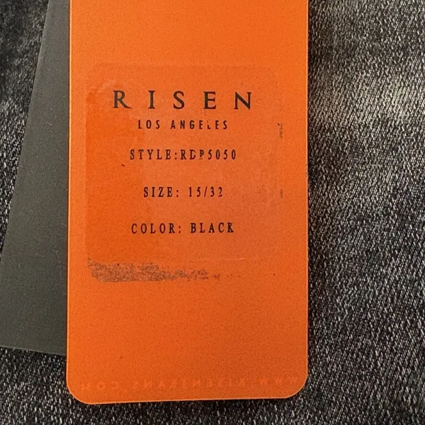 Risen Women's High Rise Distressed Raw Hem Flare Jeans 32/15 NWT - Image 10