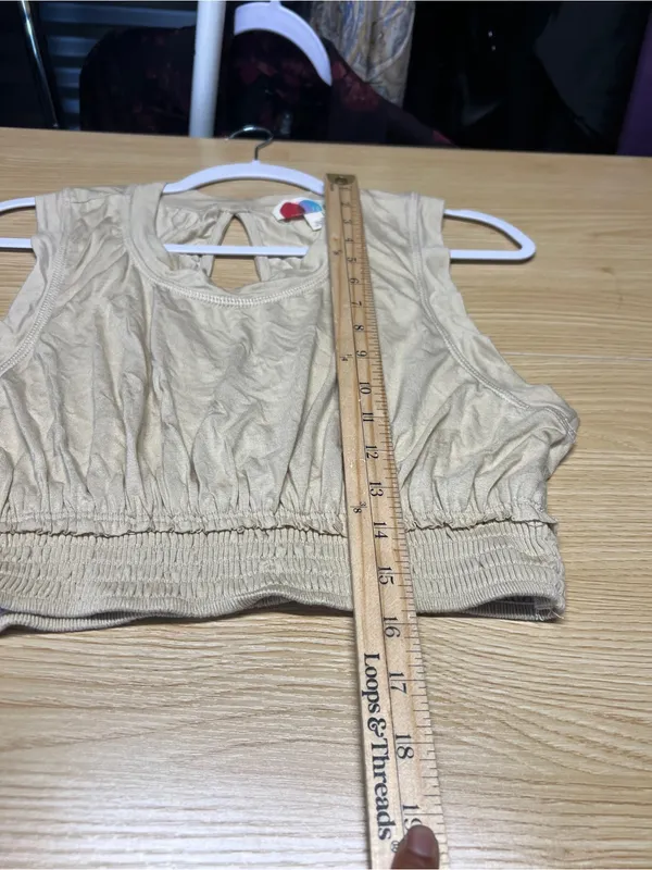Free People FP Beach Morningside Crop Top Sable Sand Size L NWT - Image 10