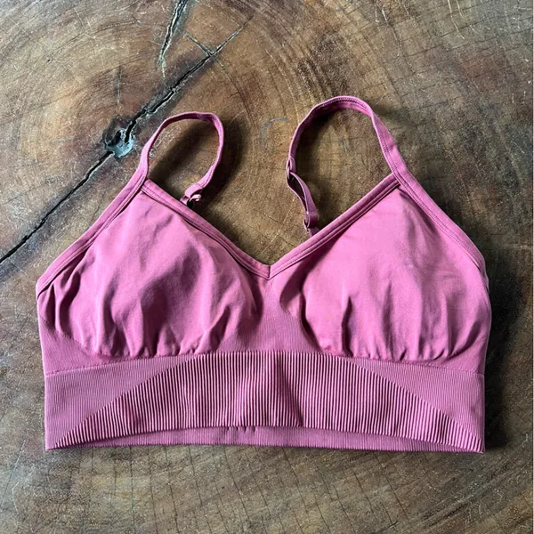 Women’s Lululemon Athletica Red Ebb to Street Sports Bra Top C/D Cup sz 10 - Image 2