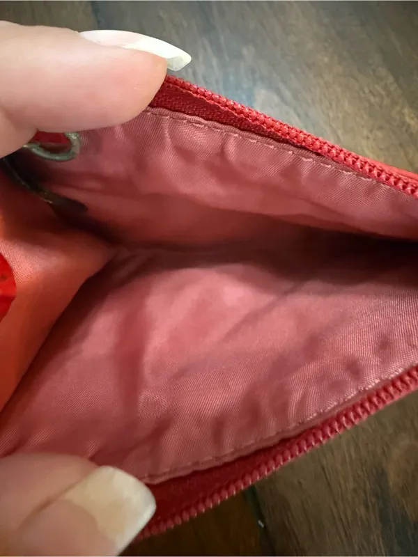 VTG Coach Signature Coin Pouch Keychain Wallet. Red - Image 3