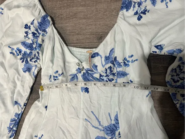 FREE PEOPLE Francesca Mini Dress in Blue - Image 9