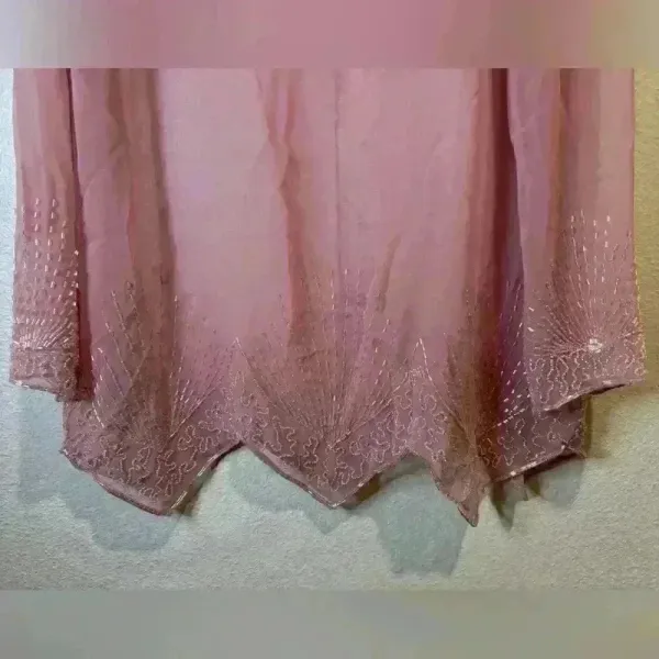 Vintage Jack Bryan Pink Sheer Beaded‎ Top Size M - Image 3