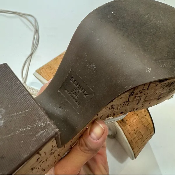 Schutz Maxima Cutout Platform  clogs sandals lace up Size 7,5 - Image 7