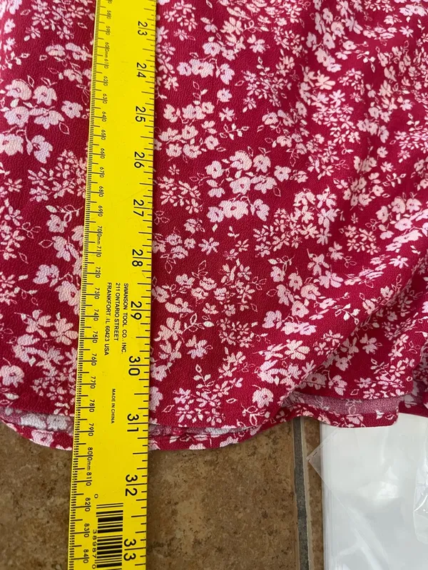 American Eagle Outfitters Red Floral Spaghetti-Strap Mini Dress - Image 5