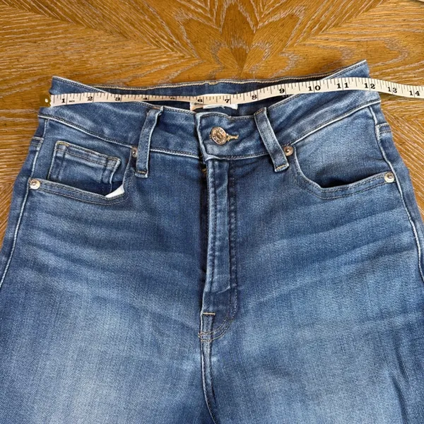 Good American Good True Straight Jeans Super High Rise Blue Indigo1243 Size 2/26 - Image 9