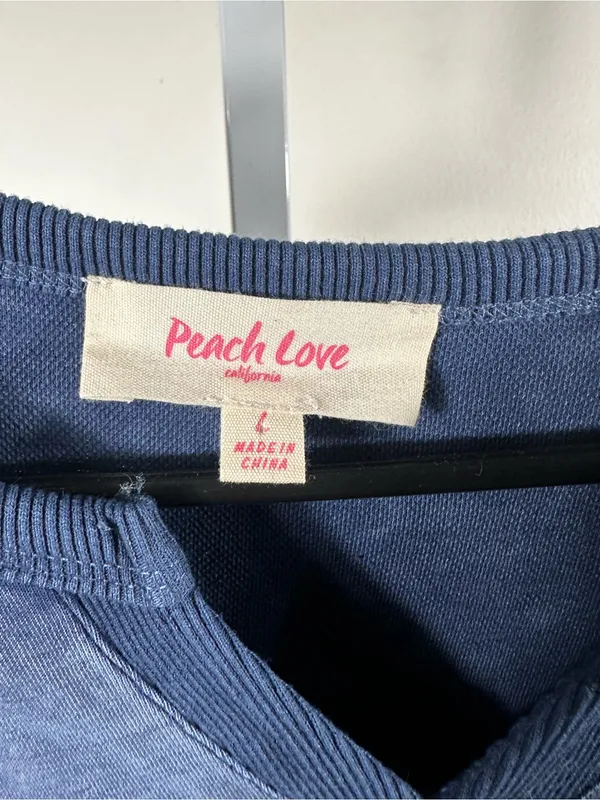N93. Peach Love California Indigo V-Notch Sweatshirt - Image 2