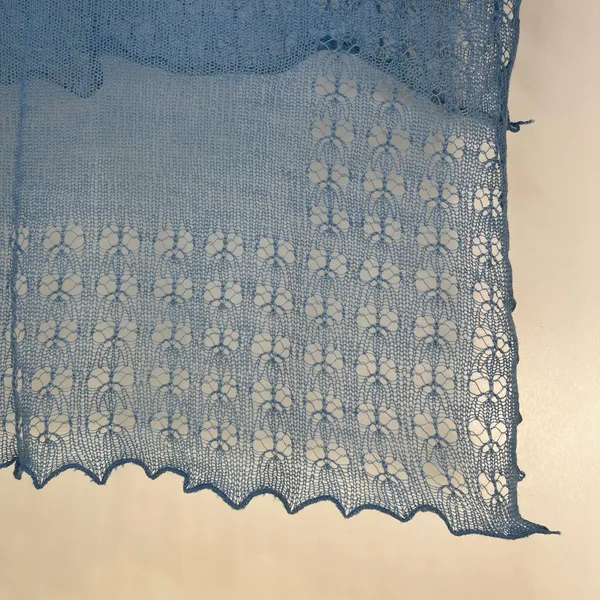 Vintage Glen Appin Wool Square Scarf Blue - Image 4