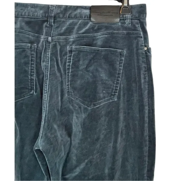 Lauren Ralph Lauren Velvet Corduroy Pants Women‎ 14 Gray Straight Leg Stretch - Image 5