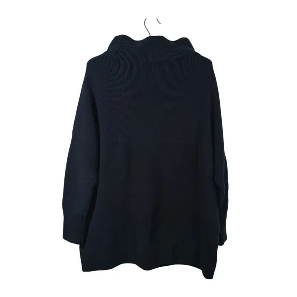 Free People Ottoman Slouchy Sweater Pullover Size M Black Oversized Lagen Fall - Image 4