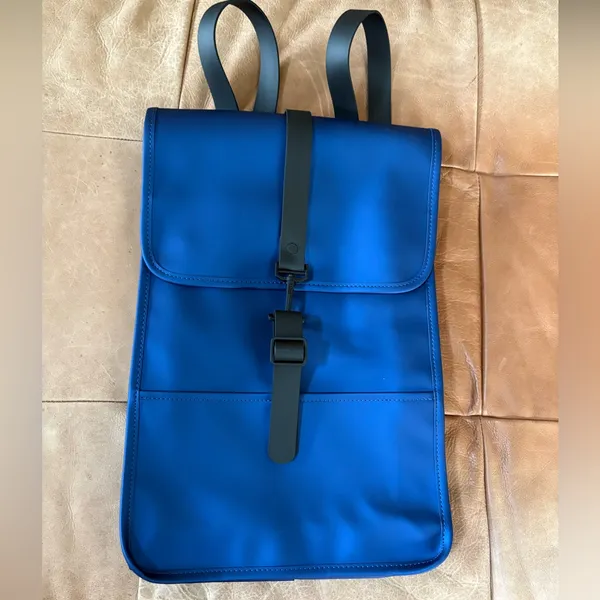 RAINS Waterproof Blue Backpack - Image 4