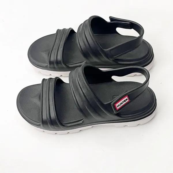 HUNTER Bloom Algae Foam Black Adjustable Straps Sandals Women’s 7 Beach Hiking - Image 4