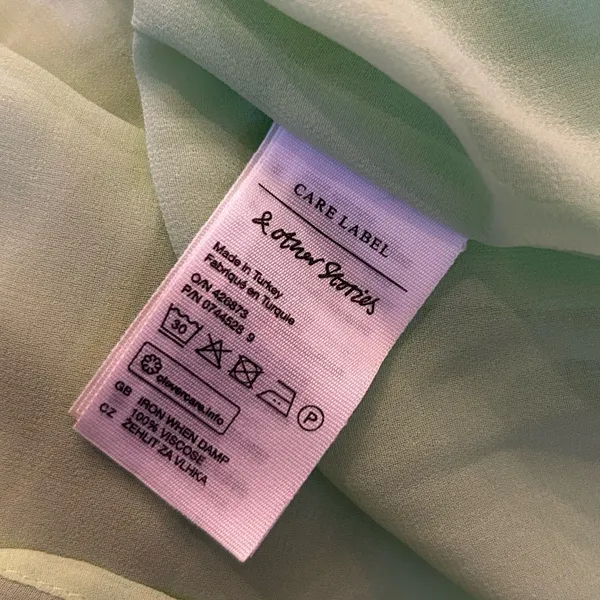 NWT & Other Stories Light Green Sleeveless Spaghetti Strap Midi Dress‎ Size 12 - Image 5