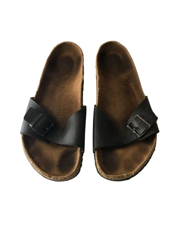 Birkenstock Madrid Birko-Flor Slide Sandals Black 41 Women's Size 10 - Image 2