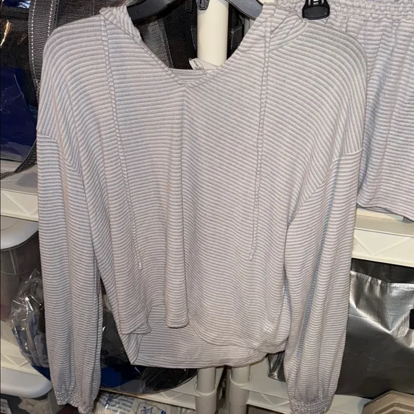 Project social t medium Striped Hoodie and Shorts Set - Image 6
