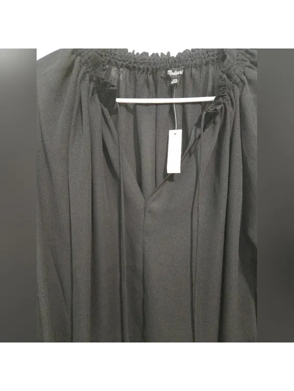Madewell Long-Sleeve Tie-Neck Top - Image 9
